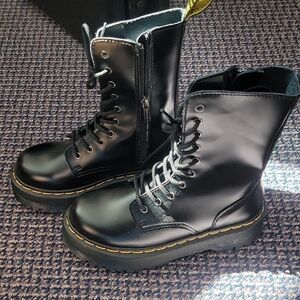 Dr. Martens Black Leather Women's Boots